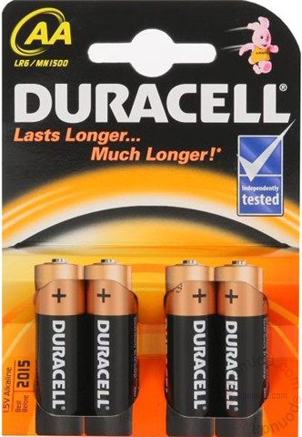 Baterija Duracell, alkalna AA
