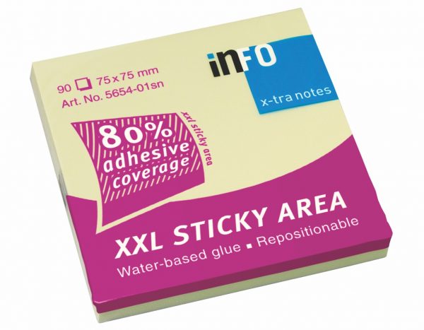 Post it INFO NOTES 75x75, 80% lepljiva površina, 100 listova