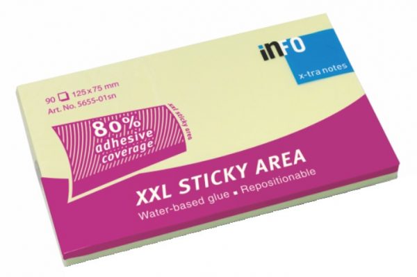 Post it INFO NOTES 125x75, 80% lepljiva površina, 100 listova